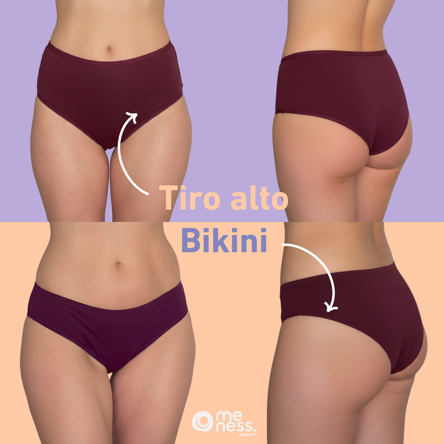 Pack Estoy Lista: Toallas higiéncas Regulares + Nocturnas + Protectores + Calzón + Pouch Meness