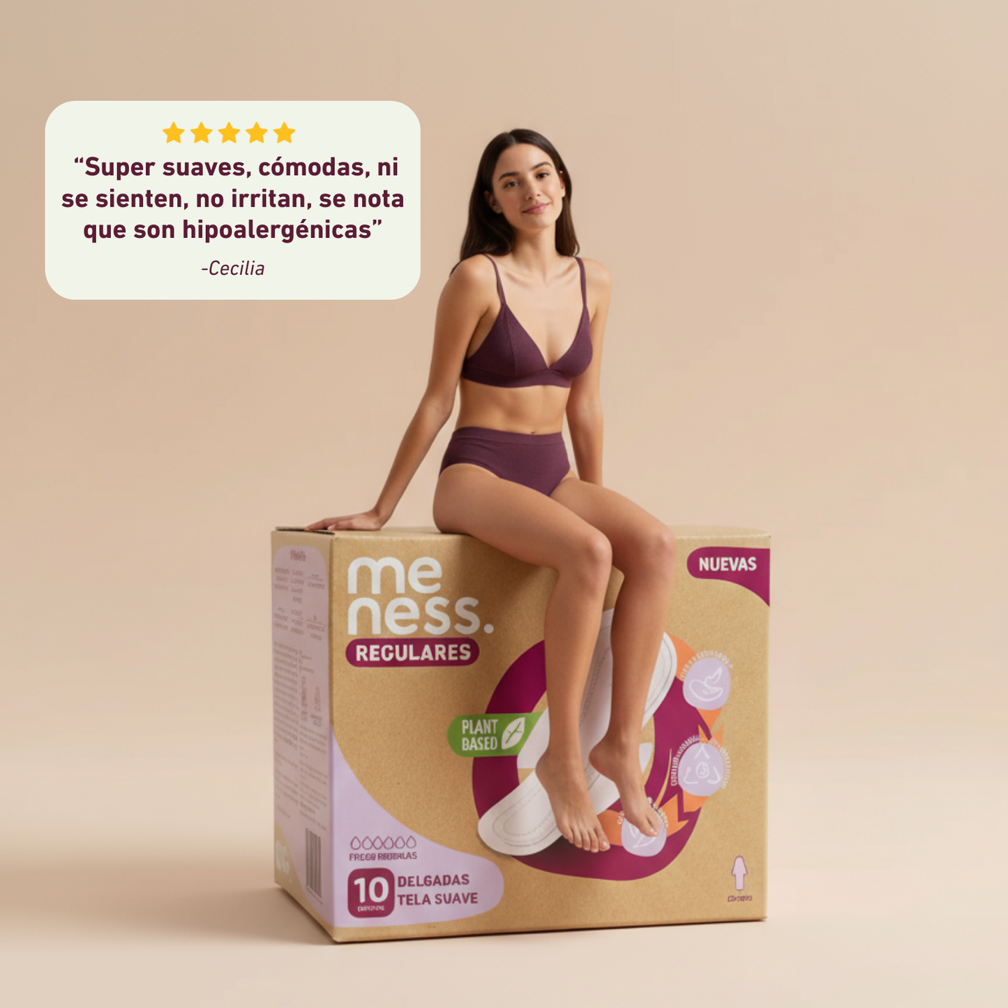 Toalla Regular Tela Suave Biodegradable 10u