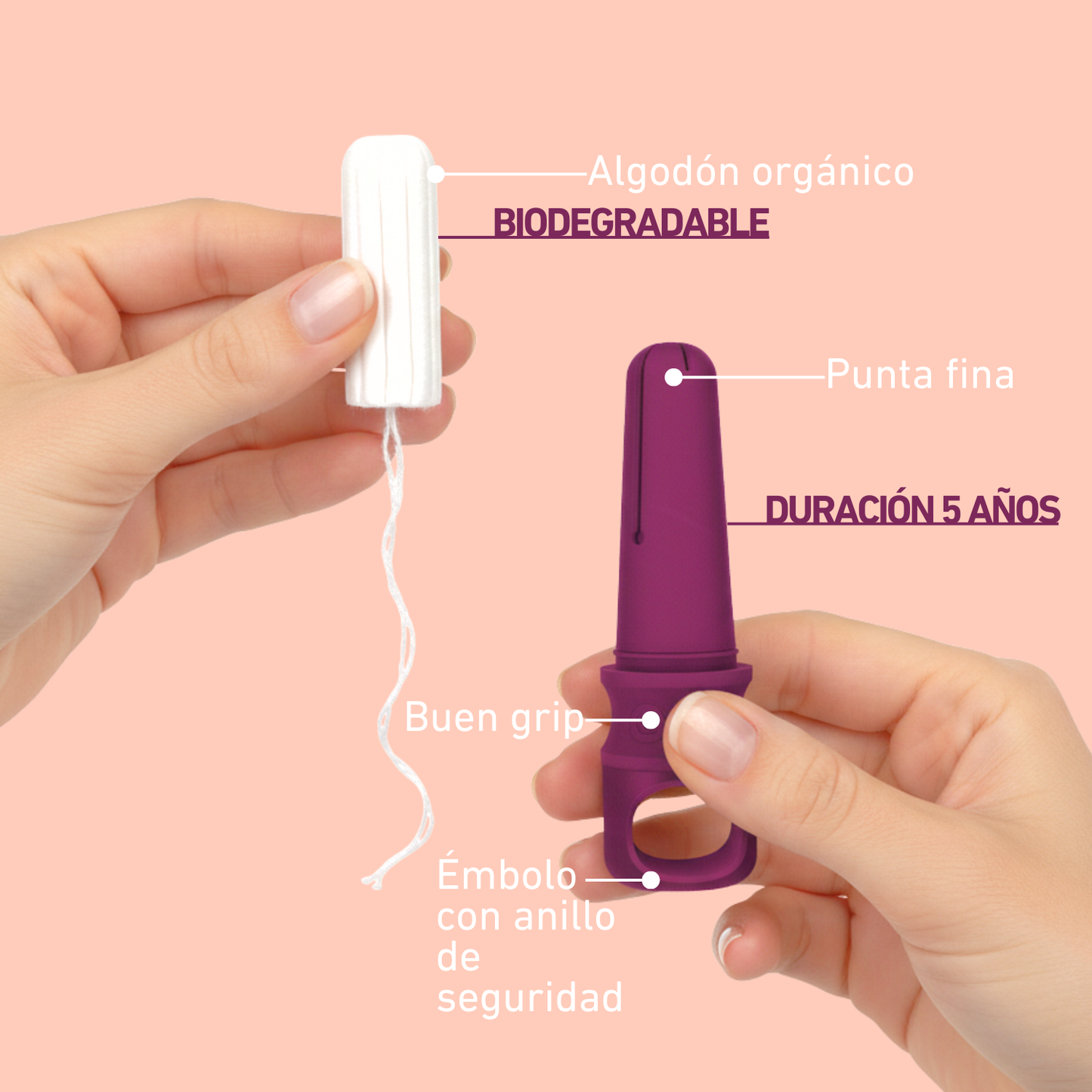 Aplicador Reutilizable para Tampones