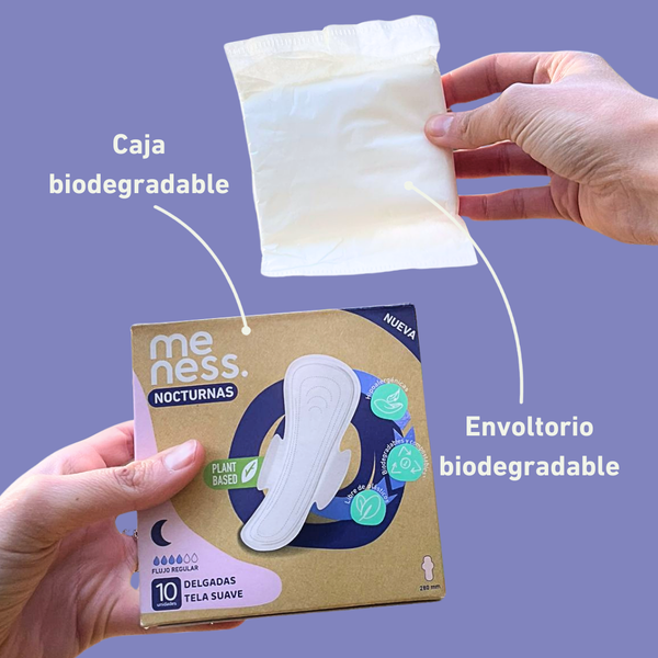 Toalla Nocturna Tela Suave Biodegradable 10u