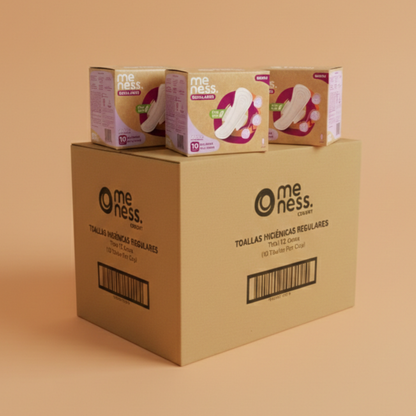 Súper Pack 12 cajas: Toalla Regular Tela Suave Biodegradable 10u