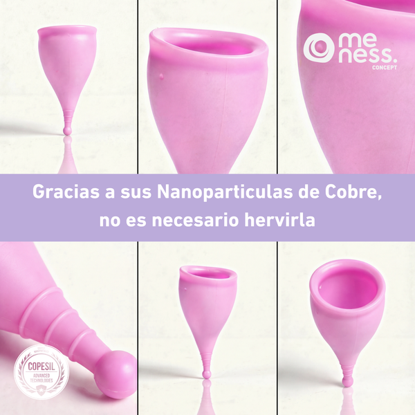 Copa Menstrual Meness con Nanopartículas de Cobre