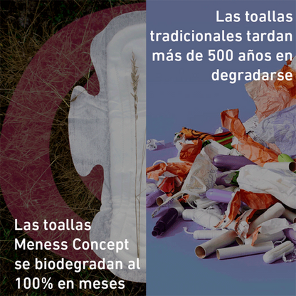 Mensual: Toalla Regular Tela Suave Biodegradable 10u