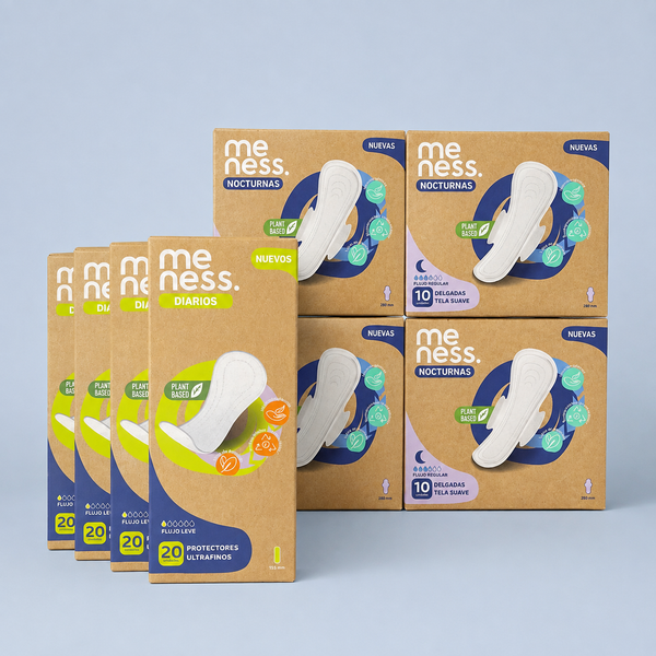 Pack Protección Total: 4 Cajas Toallas Nocturnas + 4 Protectores Diarios