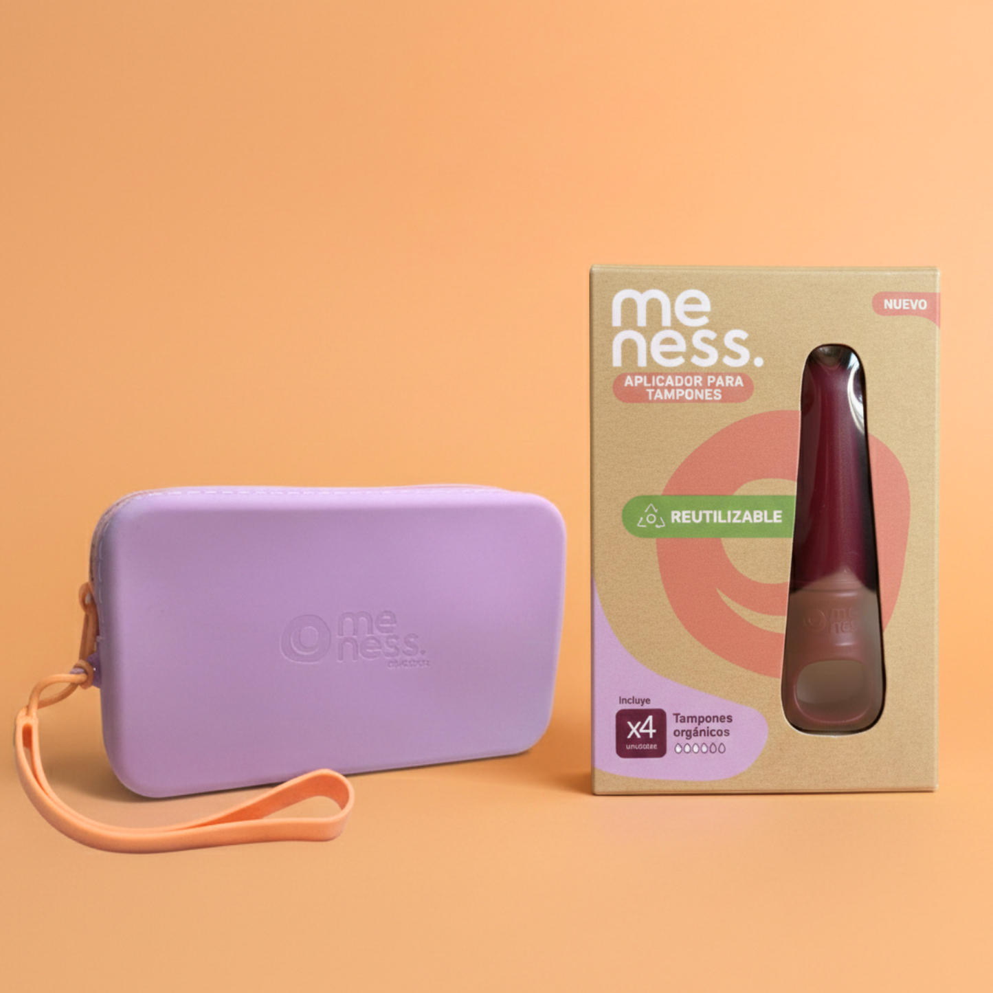 Kit Aplicador Reutilizable para Tampones + Pouch Meness