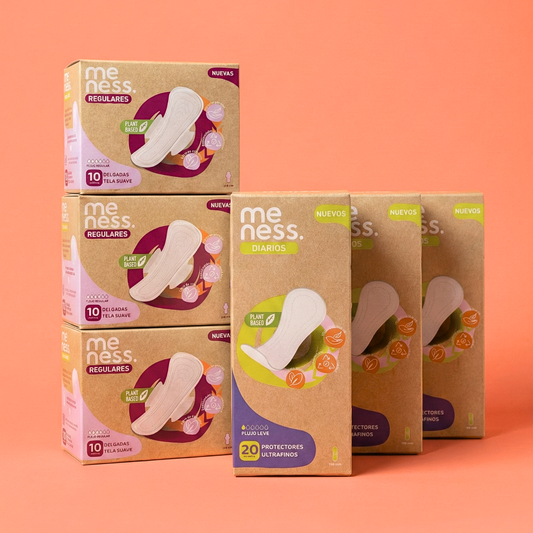 Pack Indispensables: 3 Cajas Toallas Regulares + 3 Protectores Diarios