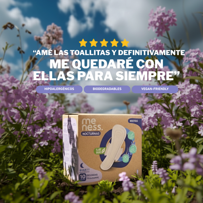 Suscripción: Toalla Nocturna Tela Suave Biodegradable 10u