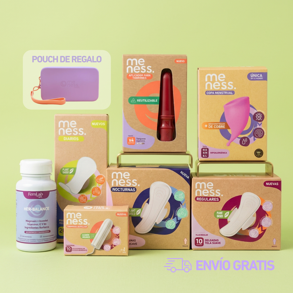 Pack Full Meness: Todos nuestros productos 25% OFF + Pouch de regalo + Envío gratis