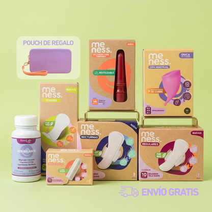 Pack Full Meness: Todos nuestros productos 25% OFF + Pouch de regalo + Envío gratis