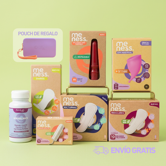 Pack Full Meness: Todos nuestros productos 25% OFF + Pouch de regalo + Envío gratis