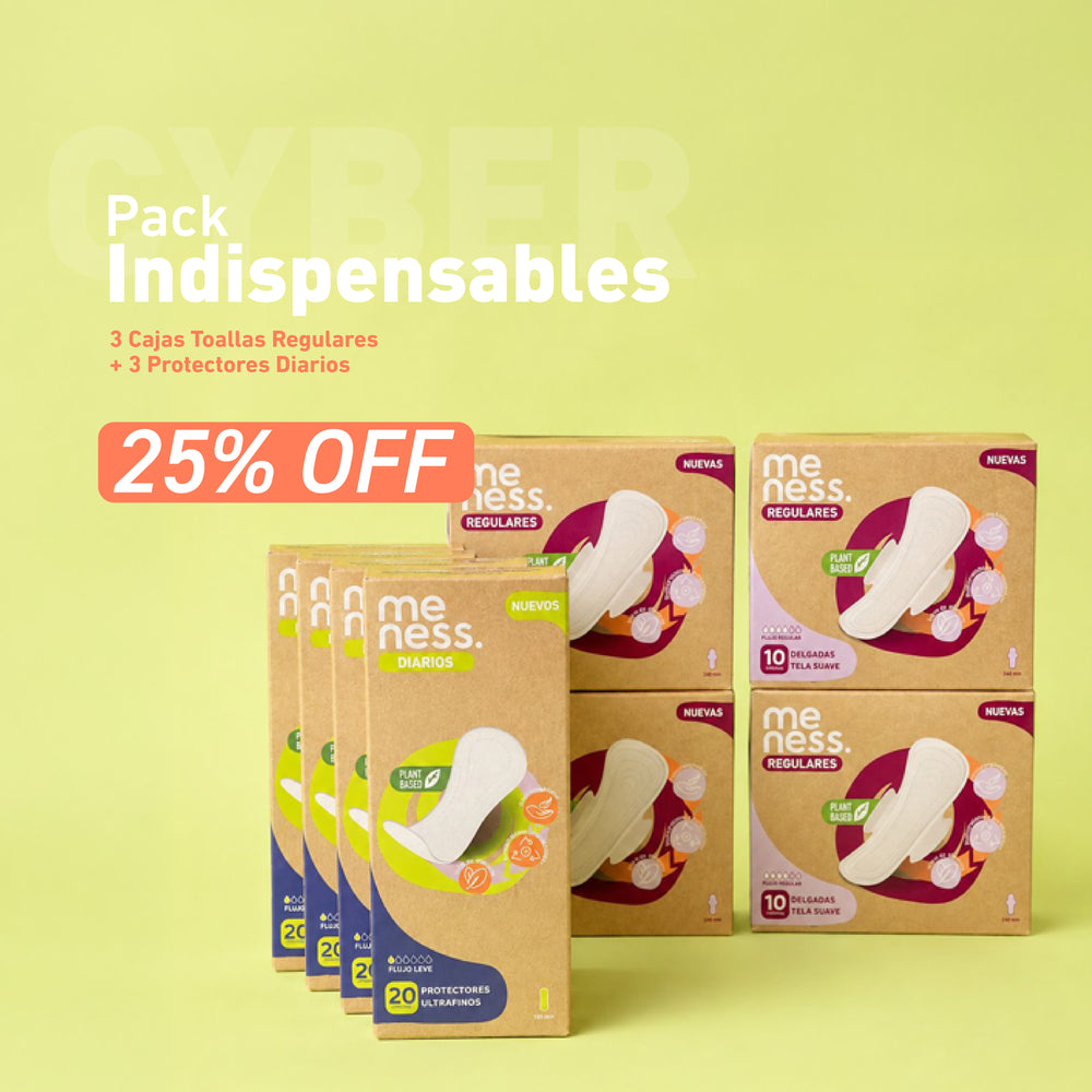 Pack Indispensables: 4 Cajas Toallas Regulares + 4 Protectores Diarios