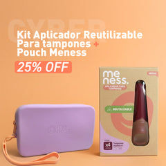 Kit Aplicador Reutilizable para Tampones + Pouch Meness