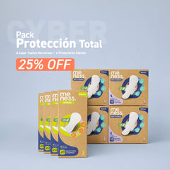 Pack Protección Total: 4 Cajas Toallas Nocturnas + 4 Protectores Diarios