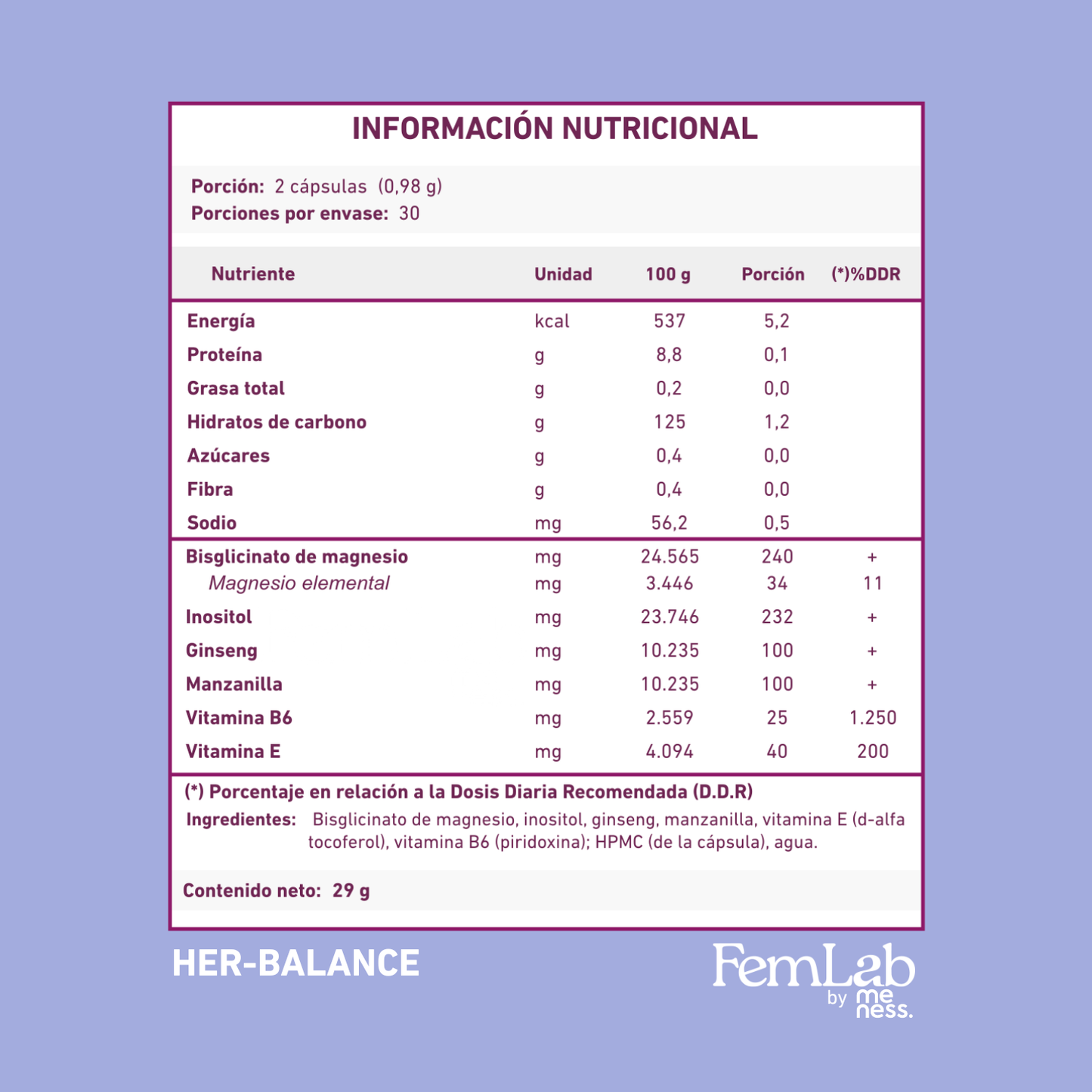 Suplemento Her-balance