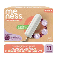 Tampones Digitales Algodón Orgánico 11u
